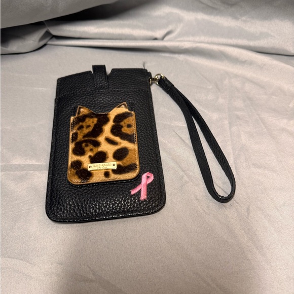 Kate Spade Black phone Wristlet with additional attached card holder 2-5 - Picture 2 of 10